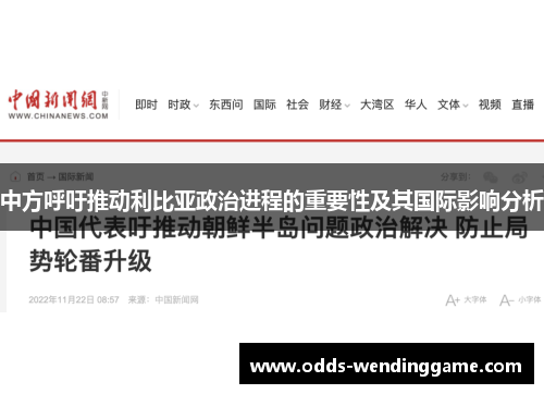 中方呼吁推动利比亚政治进程的重要性及其国际影响分析